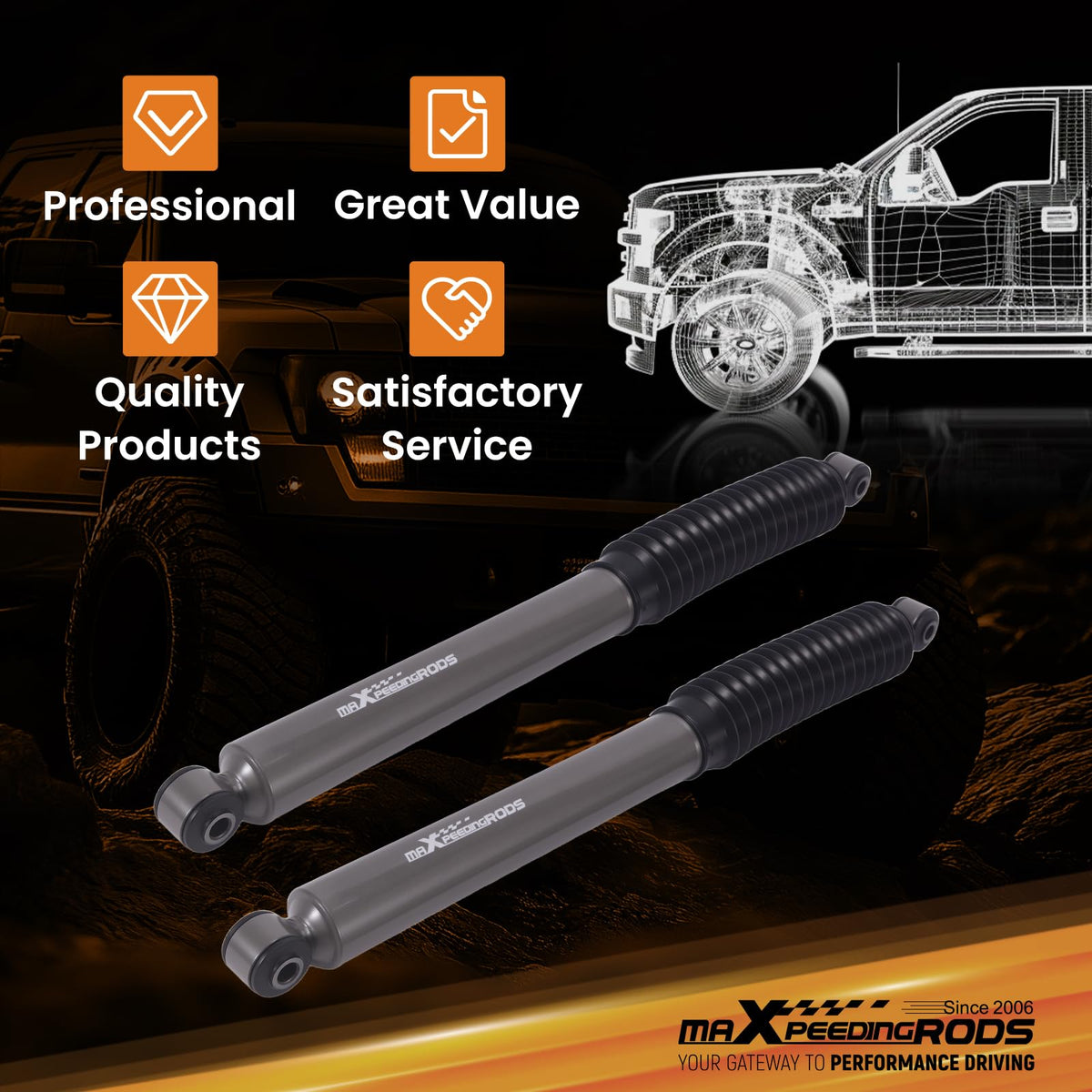 maXpeedingrods stamped label and specs proving model compatibility