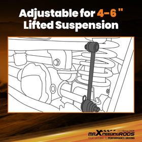 maXpeedingrods length comparison with tape measure for lift fitment