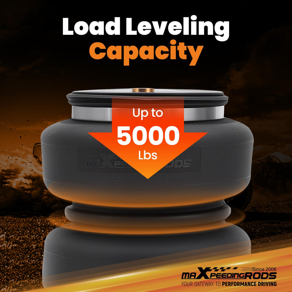 maXpeedingrods lifestyle shot towing trailer showing improved stability and confidence