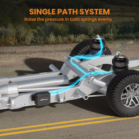 maXpeedingrods compressor mounted under vehicle for protection and space-saving