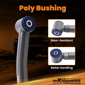 maXpeedingrods premium poly bushing close-up showing resilient material for improved stability