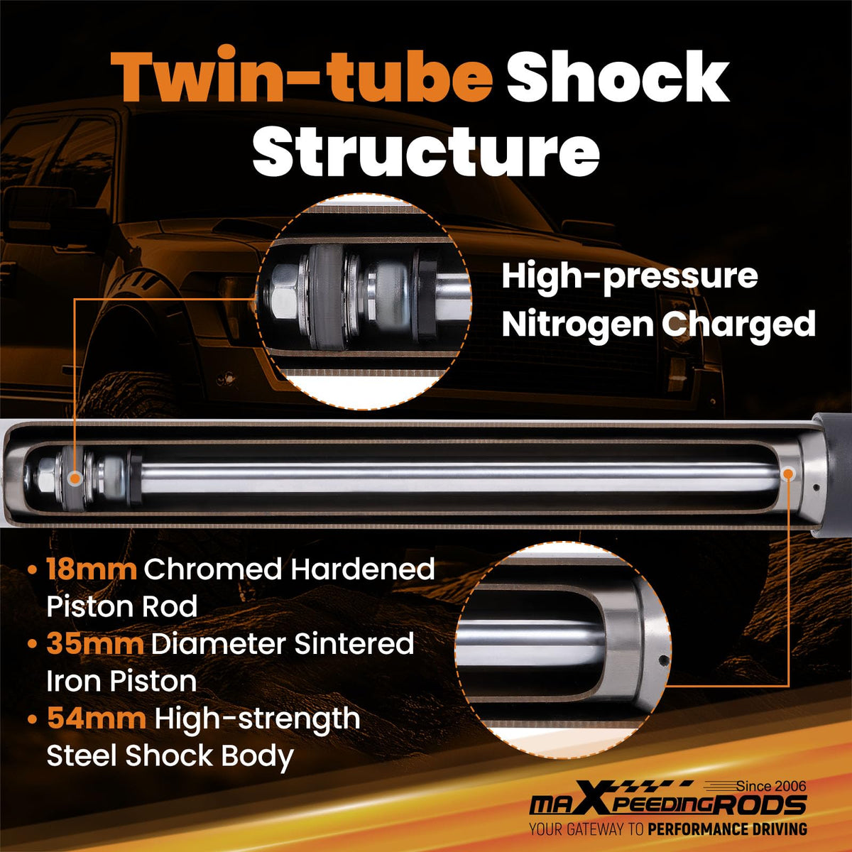 maXpeedingrods rubber bushing detail reducing vibration and cabin noise