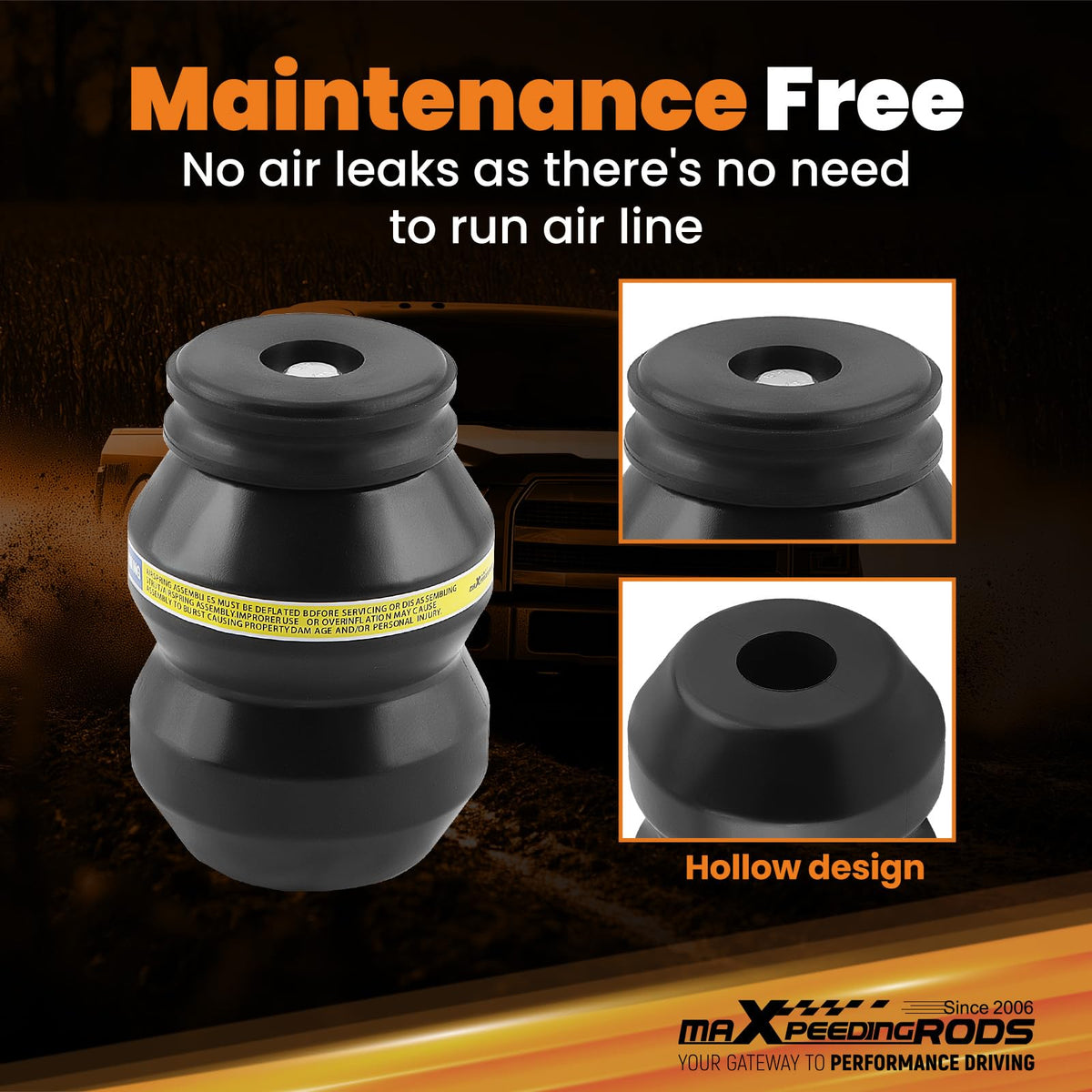 maXpeedingrods spring beside ruler indicating compact size and easy fit