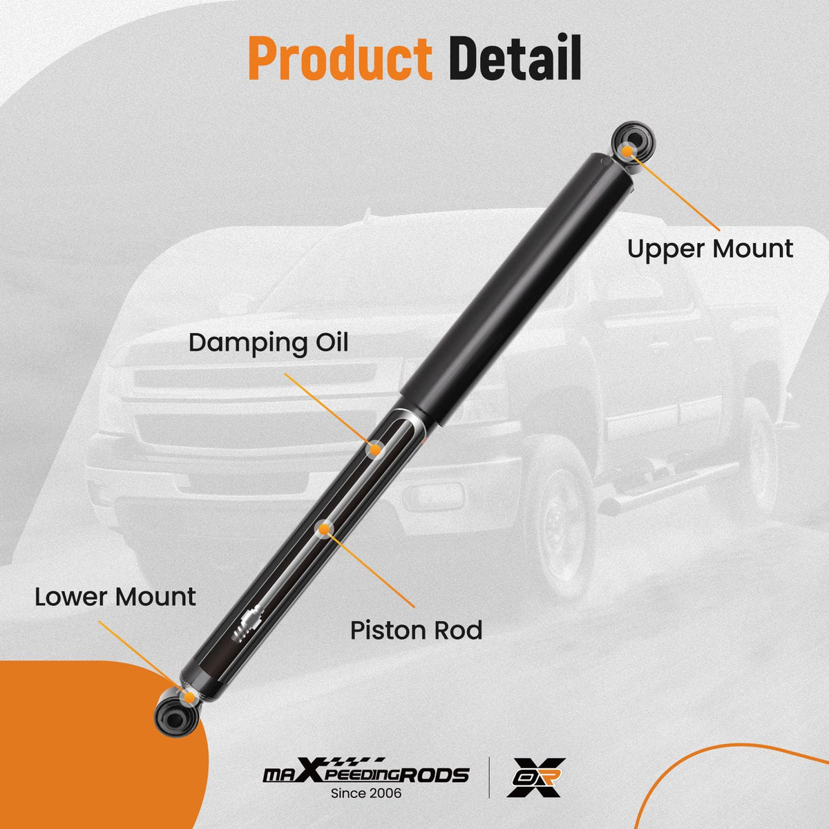 maXpeedingrods close-up piston detail highlighting smooth rod finish for reduced wear and sealing