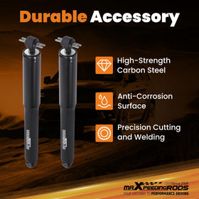 maXpeedingrods close-up of chromed piston rod highlighting corrosion resistance benefit