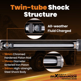 maXpeedingrods side profile highlighting powder-coat finish for corrosion resistance