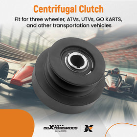 maXpeedingrods side profile of centrifugal pulley showing overall shape and ventilation slots for durability