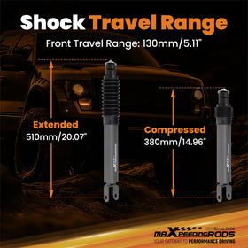 maXpeedingrods shock side profile with 54mm body for improved heat dissipation