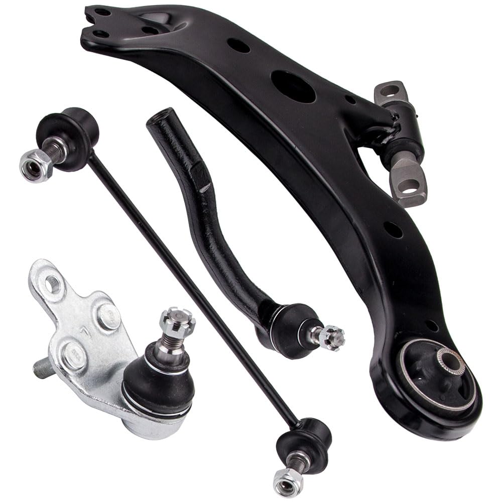 maXpeedingrods parts laid out with hardware for clear size comparison and installation planning
