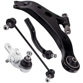maXpeedingrods parts laid out with hardware for clear size comparison and installation planning
