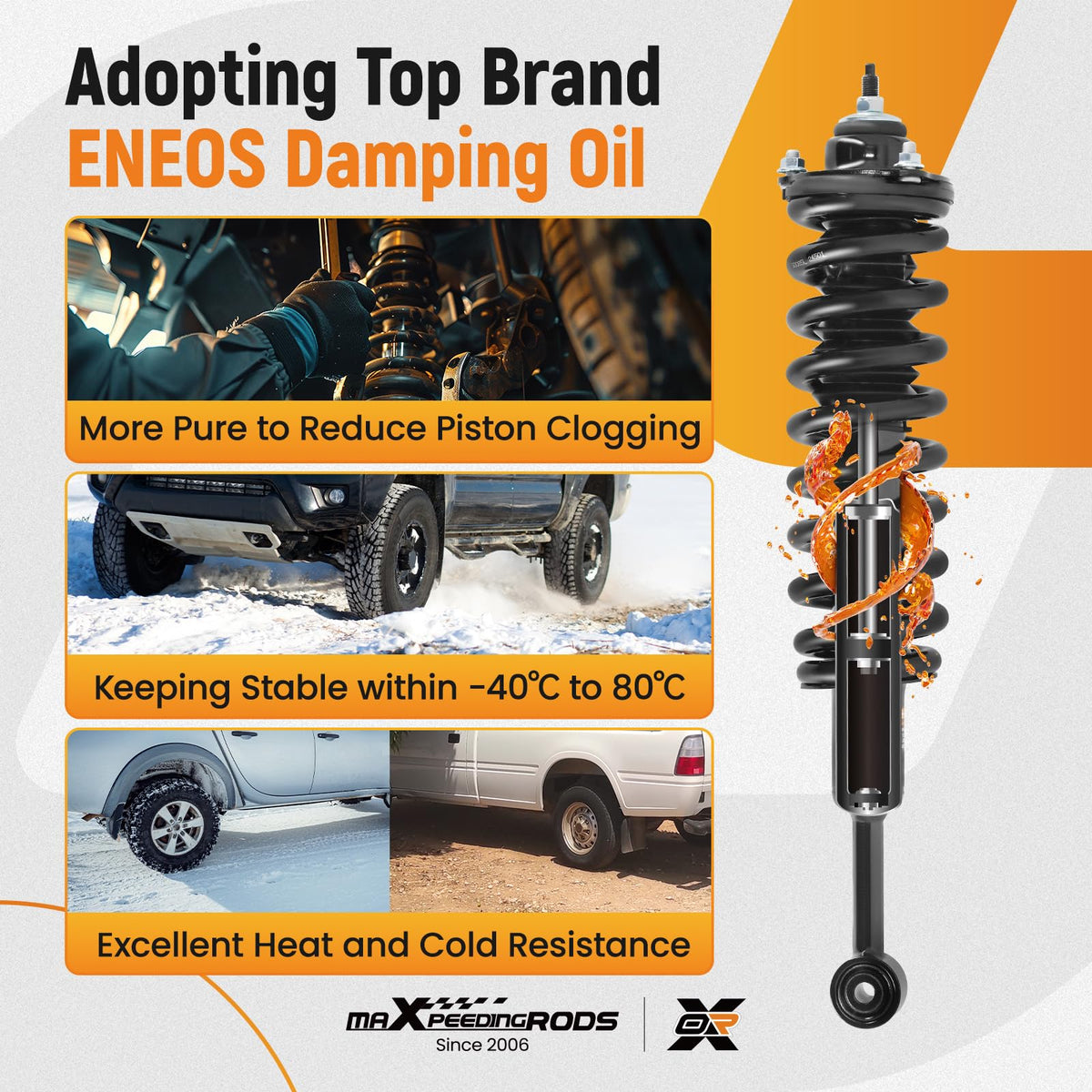 maXpeedingrods damper seal close-up showing leak-resistant design benefit