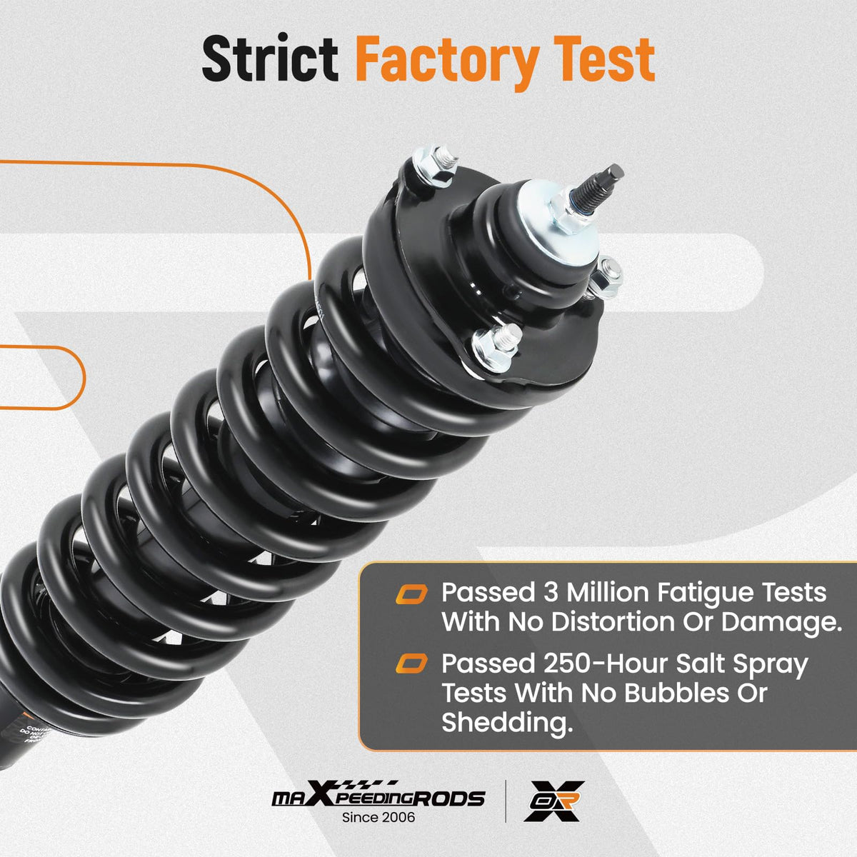 maXpeedingrods packaged strut pair with contents for easy installation