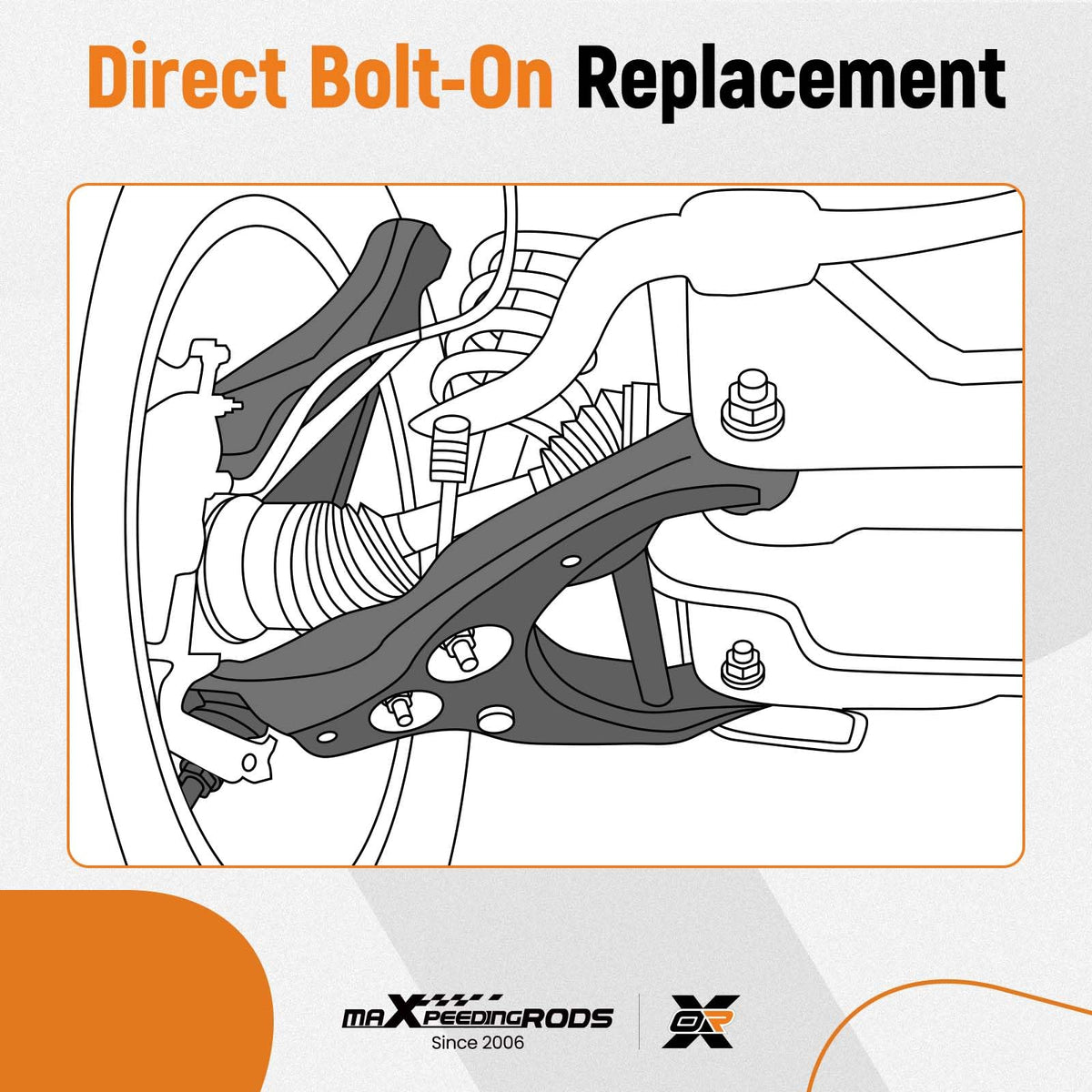maXpeedingrods front sway bar end links displayed to restore anti-roll stability
