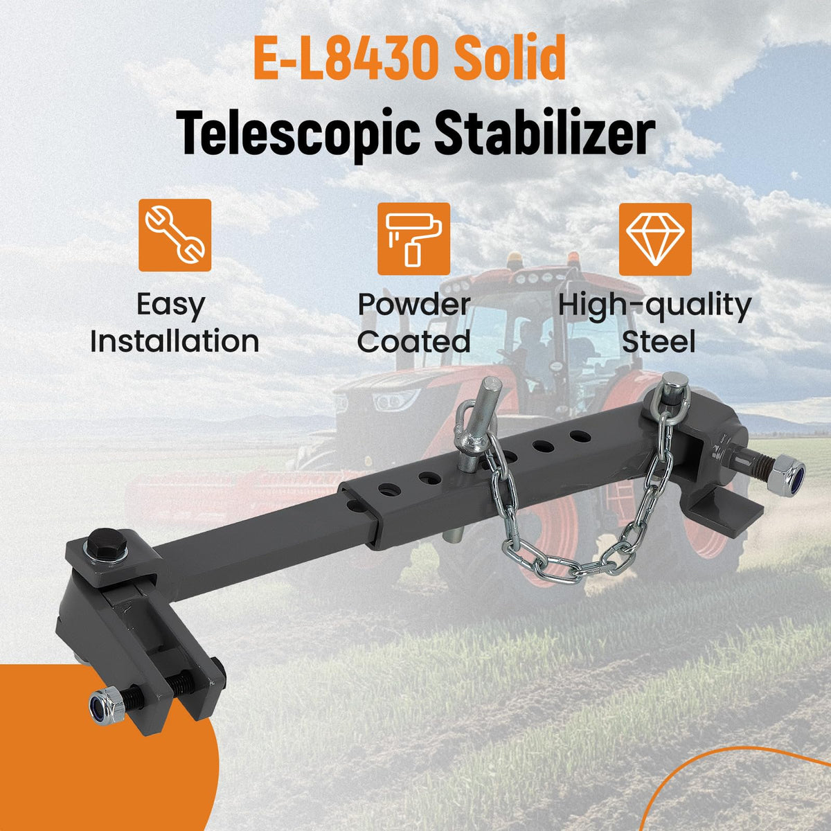 maXpeedingrods telescopic extension detail for precise implement adjustment