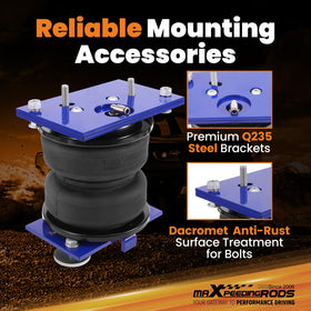 maXpeedingrods underbody view of mounted air bag demonstrating improved load support
