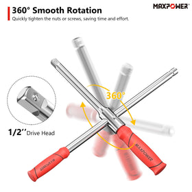 MAXPOWER close-up of rubber handle offering slip-resistant comfortable grip
