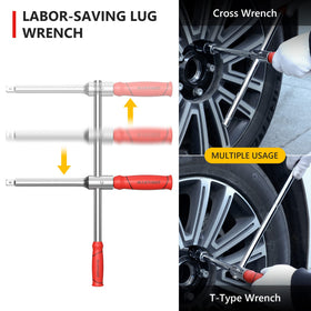 MAXPOWER in-use photo loosening a lug nut demonstrating efficient torque