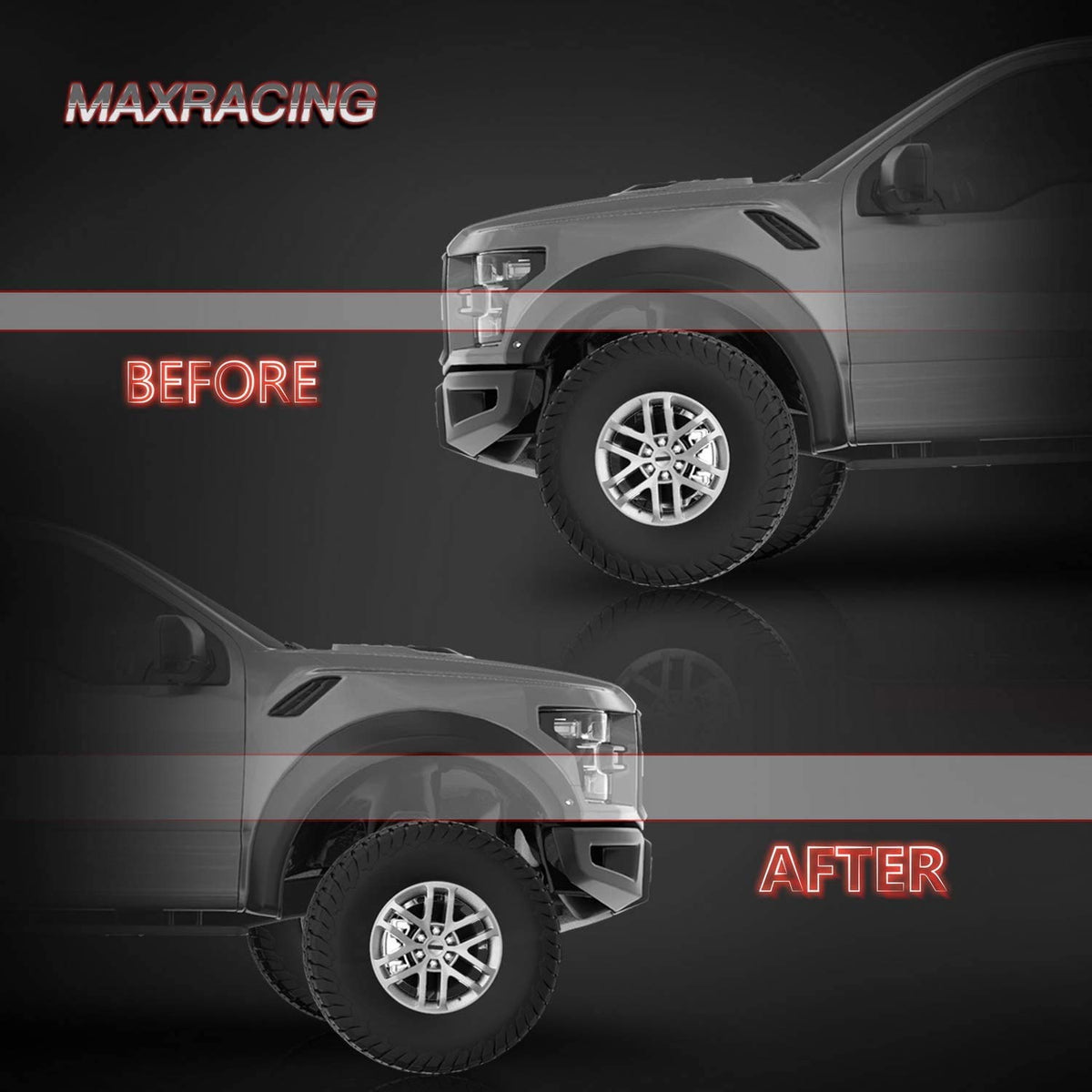 MAXRACING black anodized surface detail showing corrosion resistance benefit
