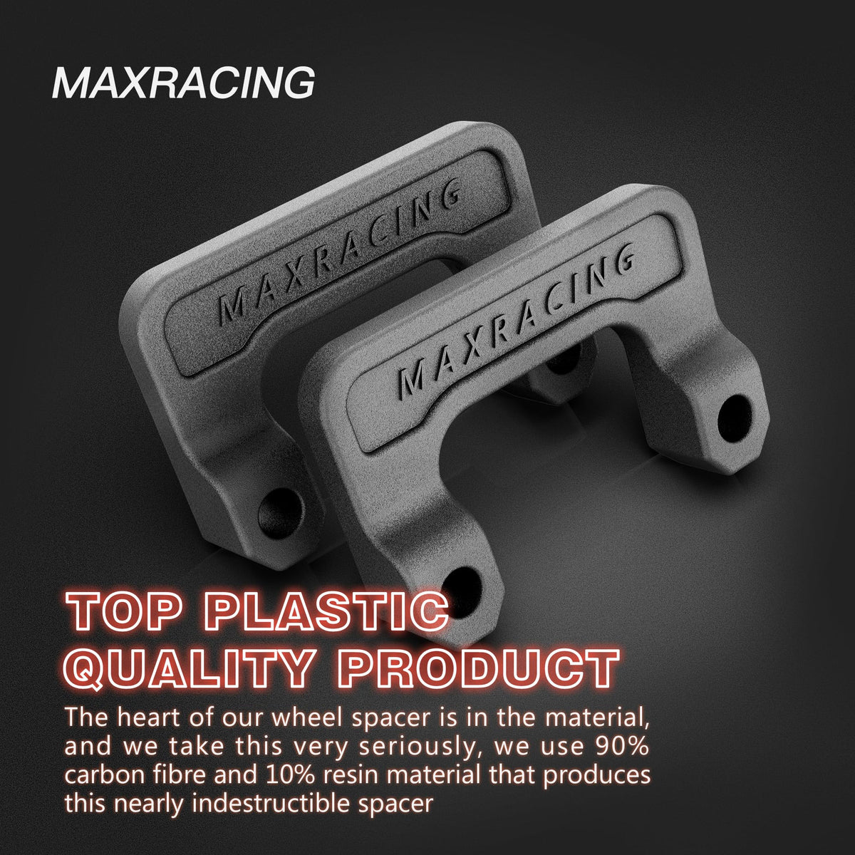MAXRACING hardware components laid out with bolts, washers, nuts for easy installation