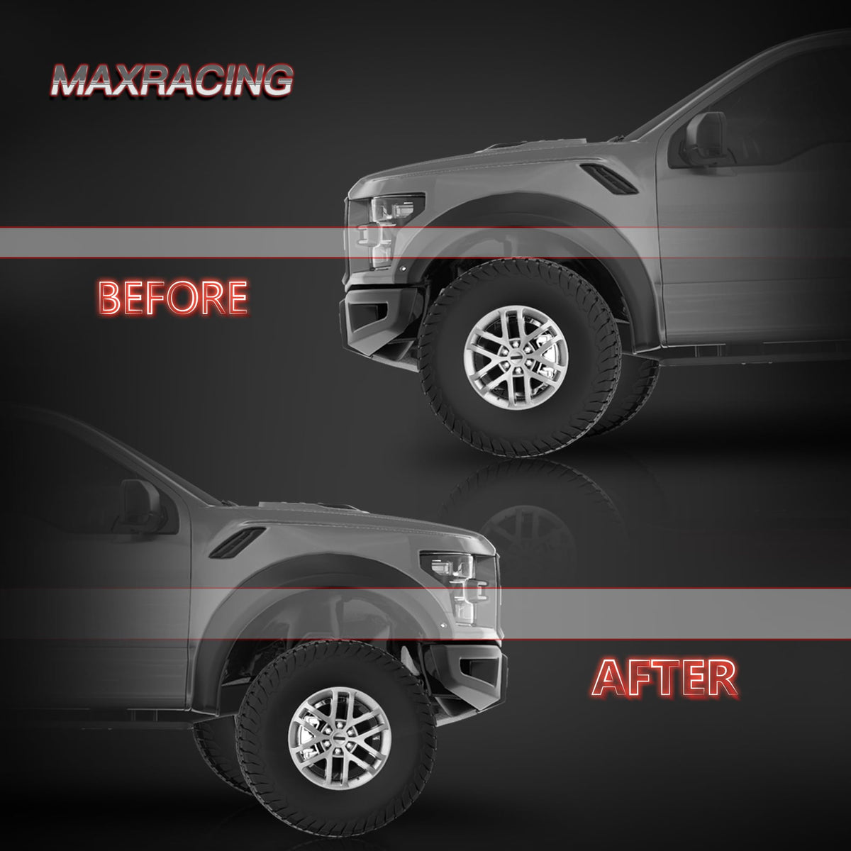 MAXRACING instruction sheet image showing clear steps and faster DIY installation