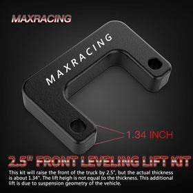 MAXRACING scale comparison next to ruler proving spacer thickness and specs