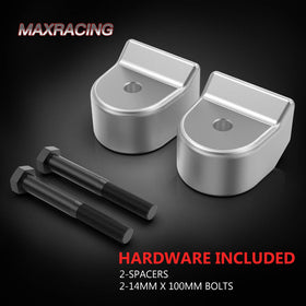 MAXRACING size comparison with ruler showing the true 2-inch spacer for fit verification