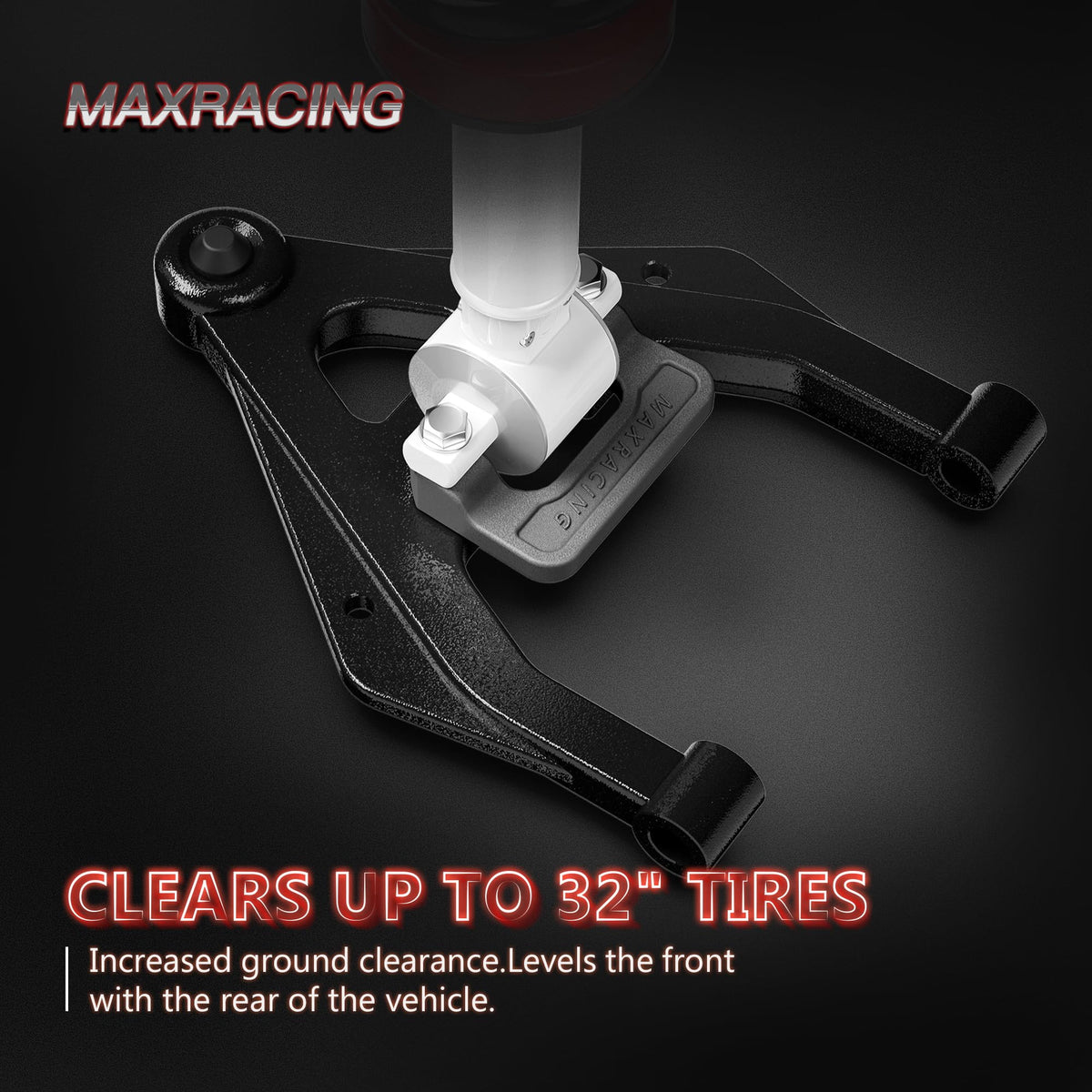 MAXRACING spacer close-up showing machining and fitment precision for durable support