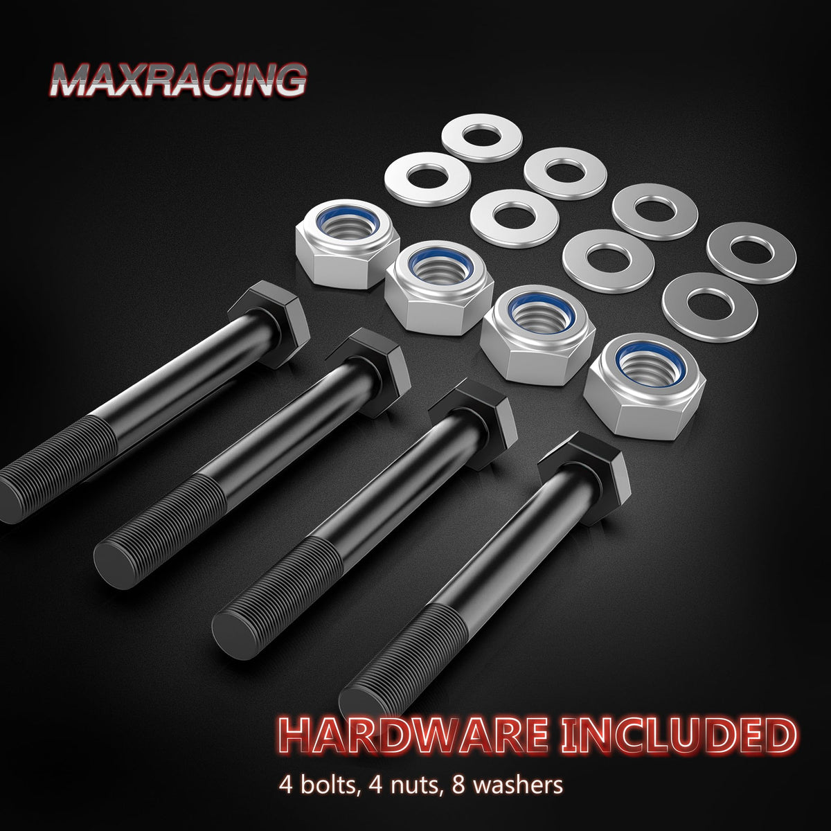 MAXRACING tire clearance detail showing recommended 285/75 R17 fit and added space