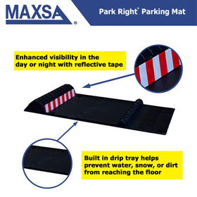 Maxsa drip tray capturing water to protect garage floor from mess