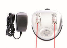 MAXSA dual laser front view showing silver housing and dual beams for precise parking