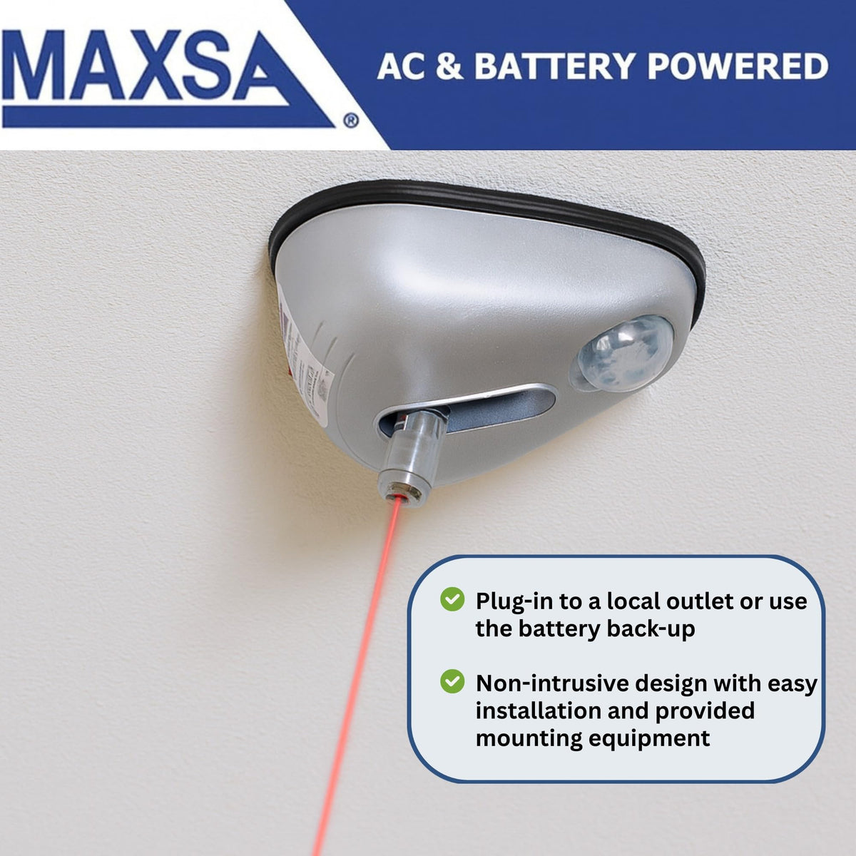 Maxsa Innovations included screws, anchors and AC adapter displayed for simple installation
