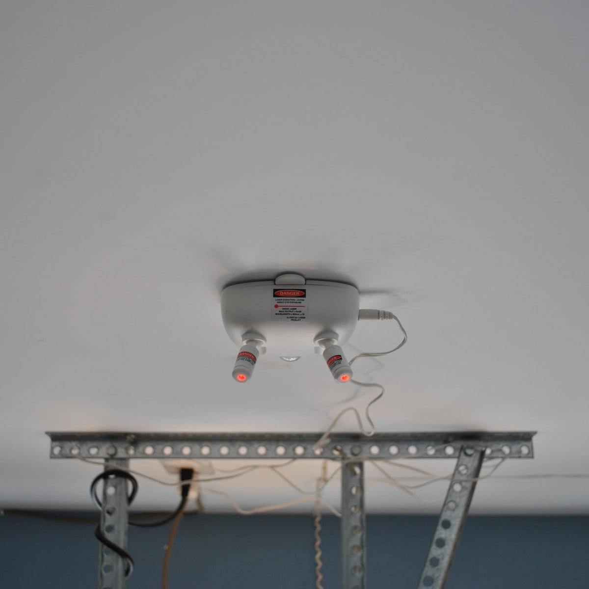 MAXSA ceiling installation view with screws and anchors for quick mounting