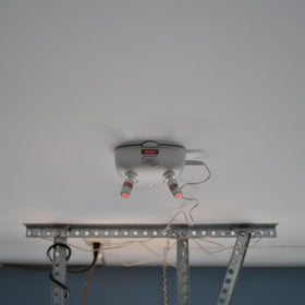 MAXSA ceiling installation view with screws and anchors for quick mounting
