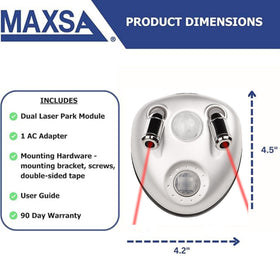 MAXSA close-up of dual red laser beams aligning for precise stops