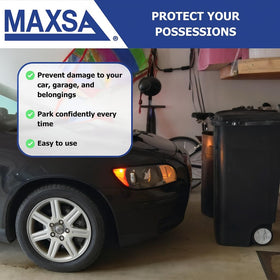 Maxsa Innovations mounted Park Right in garage demonstrating motion activation and beam location