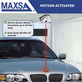 Maxsa Innovations Park Right shown with car for scale to illustrate accurate bumper stop point