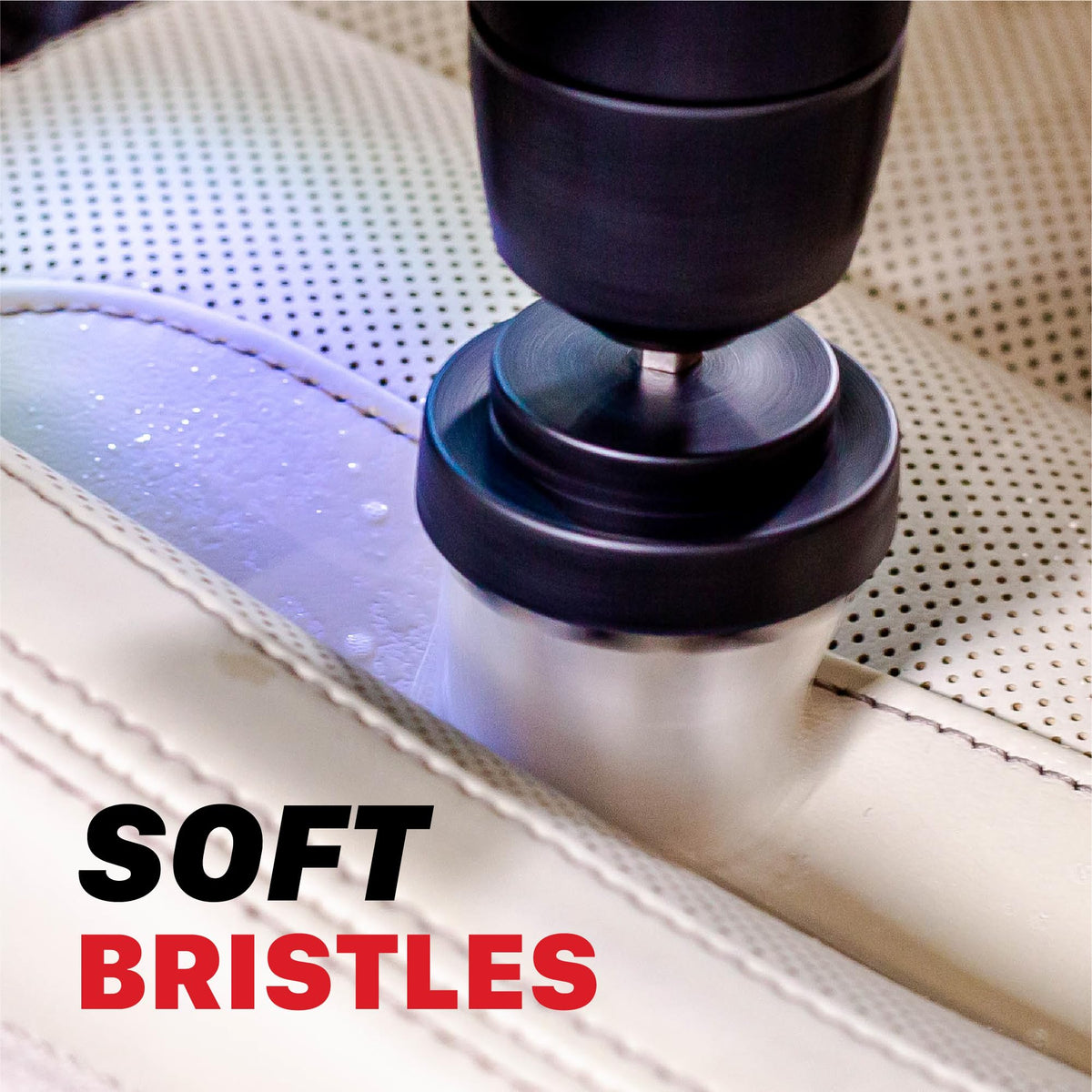Maxshine 4-inch brush restoring seat surface quickly and evenly