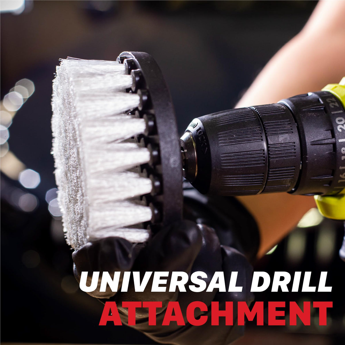 Maxshine M8 adapter attached to drill showing secure compatibility
