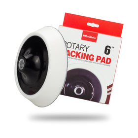 Maxshine front view of 6-inch backing pad showing stable plate and finish benefits