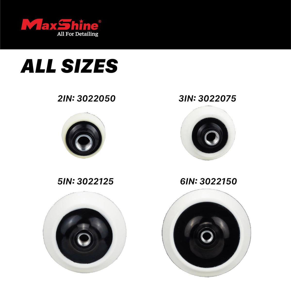 Maxshine hook and loop face holding a polishing pad securely for faster pad changes