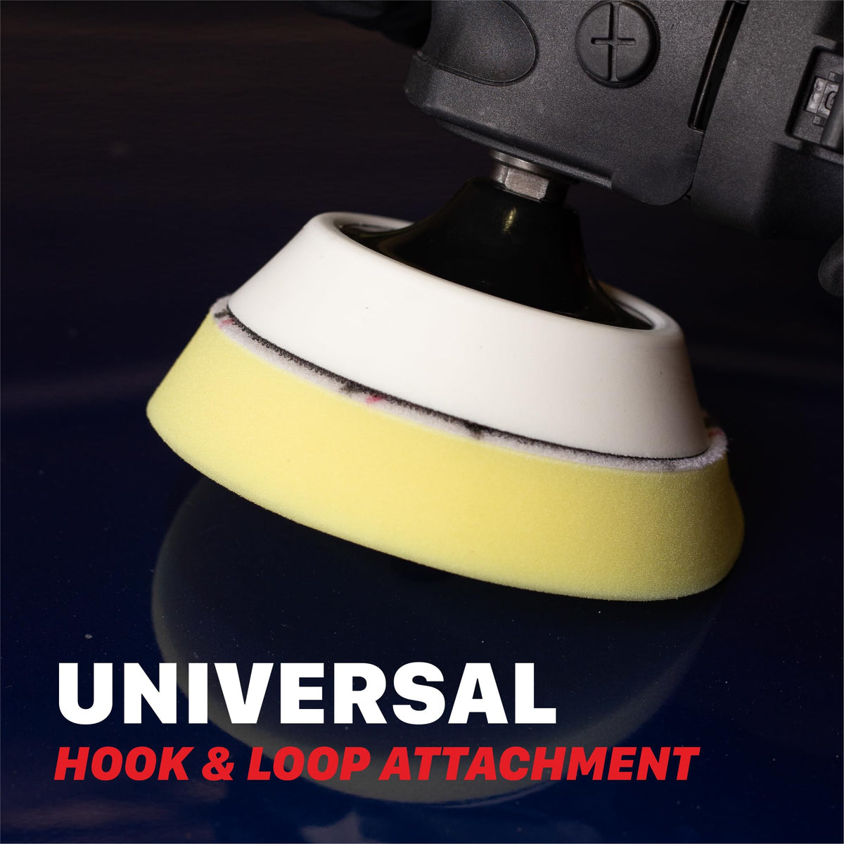 Maxshine backing pad attached to a rotary polisher demonstrating efficient polishing