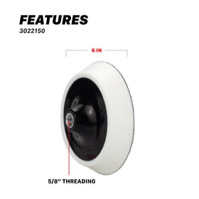 Maxshine close-up of 5/8 inch thread detail for universal polisher fit benefit