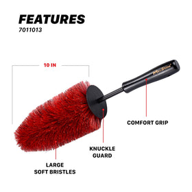 Maxshine close-up of soft PP bristles revealing texture, safe for delicate finishes