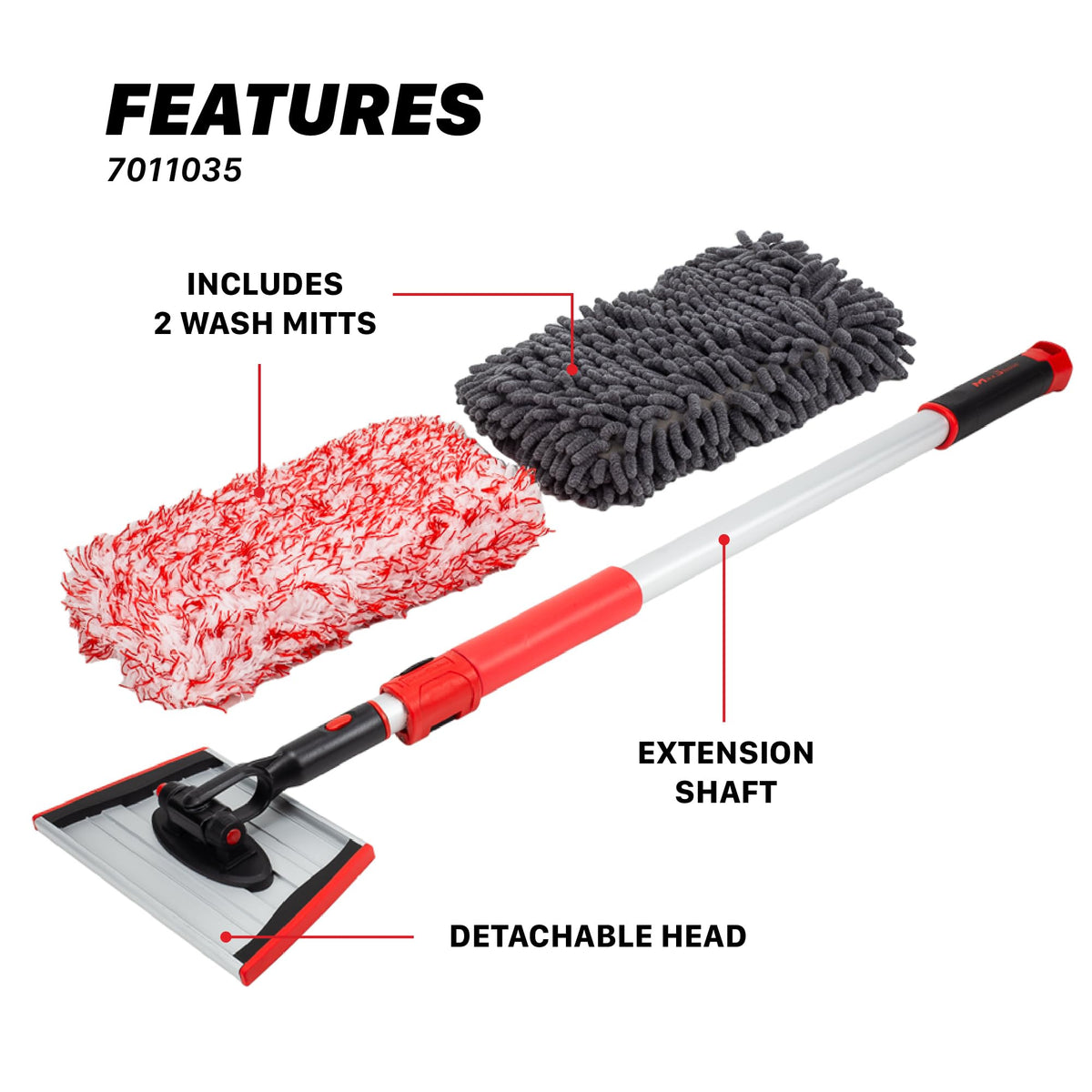 Maxshine pole fully extended to four feet demonstrating extended reach for tall vehicles