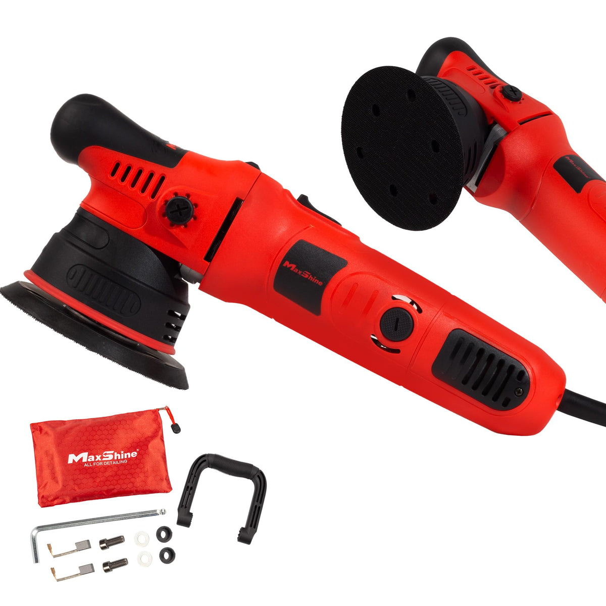 Maxshine M8S V2 front angle showing ergonomic grip and low vibration for comfortable use