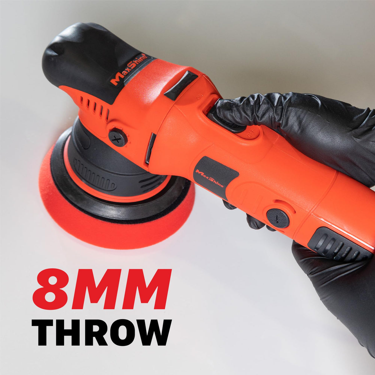 Maxshine M8S V2 motor venting close-up highlighting 1000W power and consistent torque