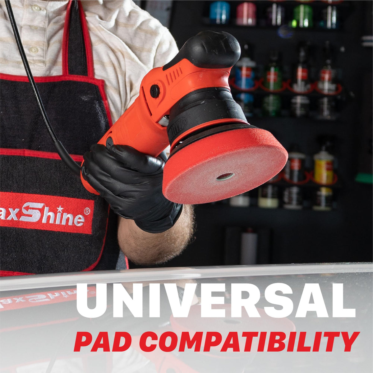 Maxshine M8S V2 held in hand for size comparison showing compact balance and control