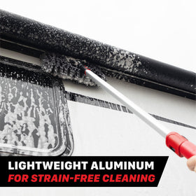 Maxshine mitt washing car roofline showing safe, scratch-free cleaning in action
