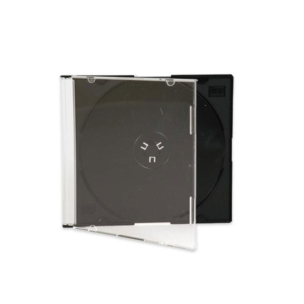 Maxtek black tray close-up highlighting disc hold and scratch protection