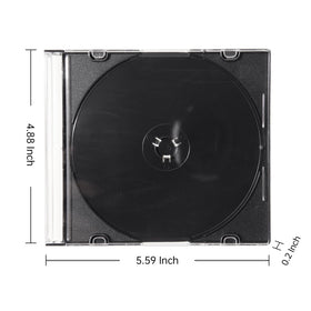 Maxtek clear case side profile highlighting ultra thin 5.2mm design to save shelf space